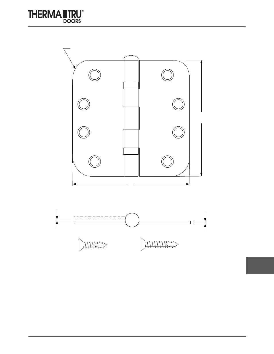 Classic craft ball bearing hinge | Therma-Tru COMP 14 Hardware - U1 Revised User Manual | Page 11 / 26