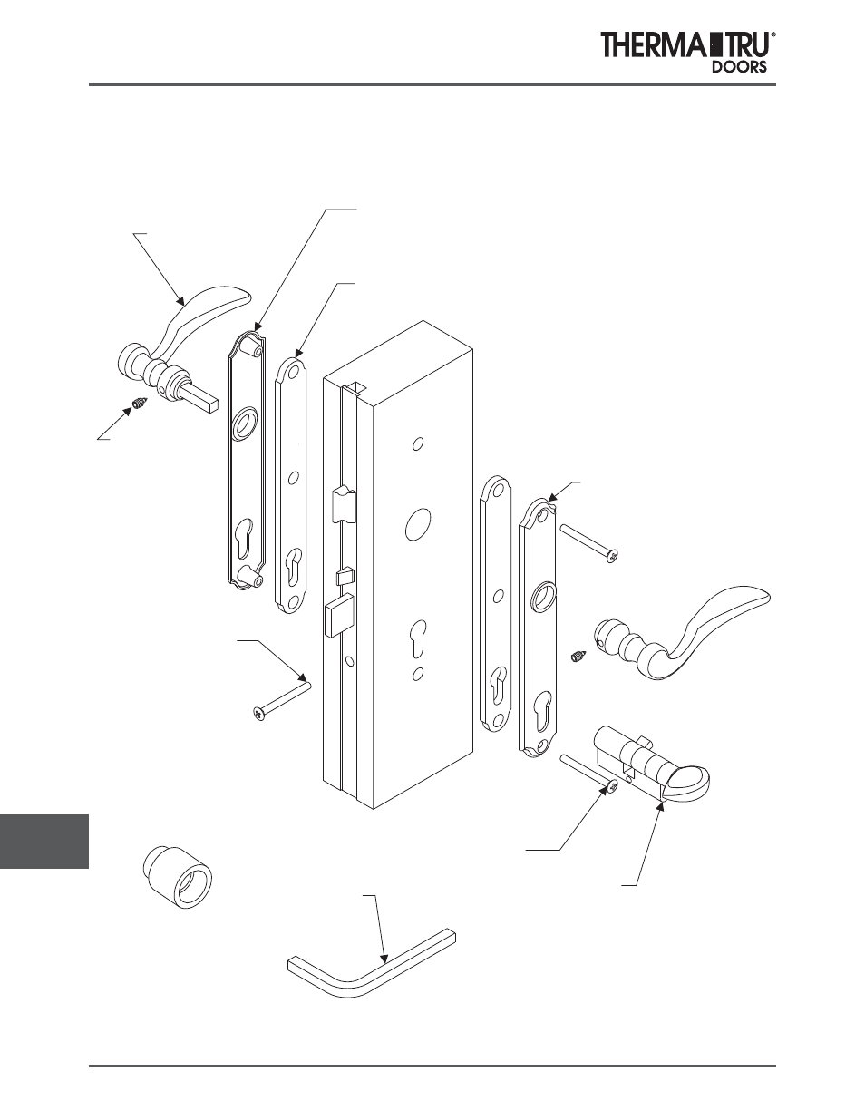 Multi-point lock handle / trim, Active | Therma-Tru COMP 14 Hardware - U1 Revised User Manual | Page 20 / 26