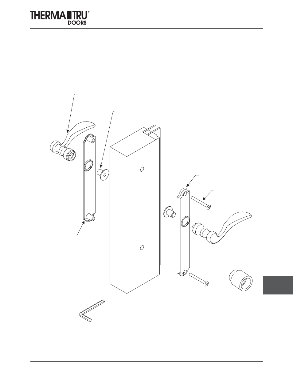 Multi-point lock handle / trim, Inactive | Therma-Tru COMP 14 Hardware - U1 Revised User Manual | Page 21 / 26