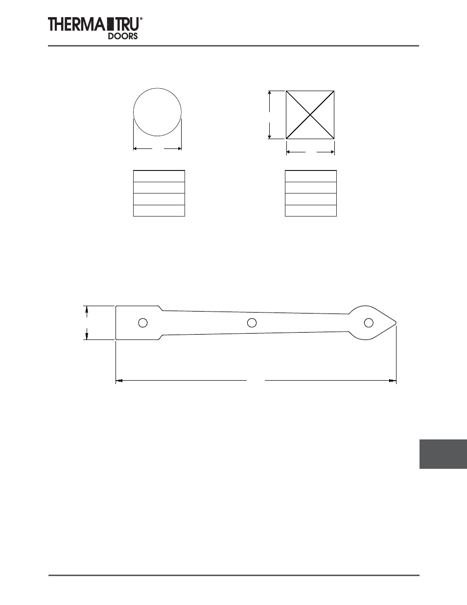 Rustic hardware | Therma-Tru COMP 14 Hardware - U1 Revised User Manual | Page 25 / 26