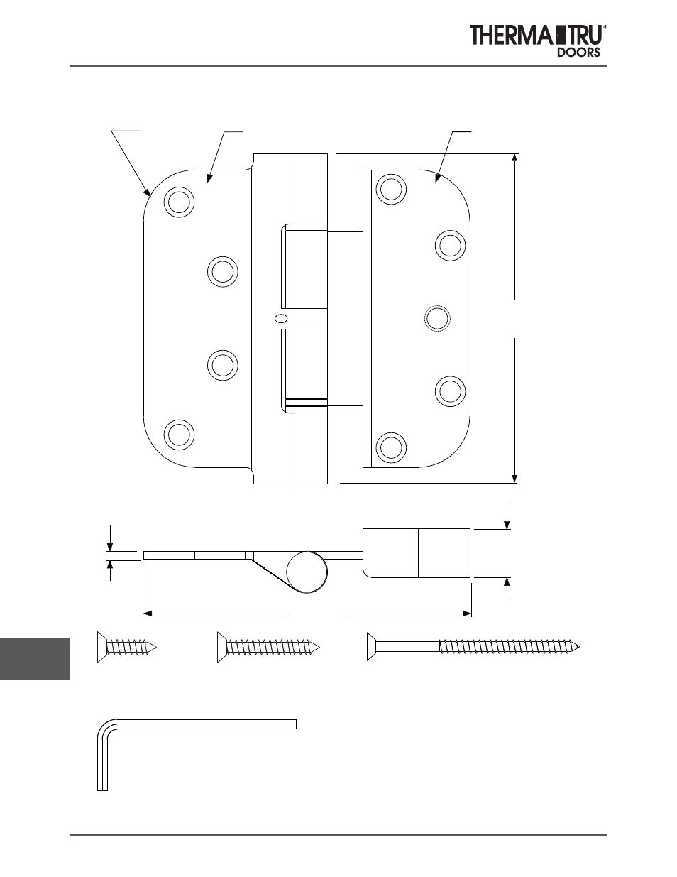 Adjustable hinge | Therma-Tru COMP 14 Hardware - U1 Revised User Manual | Page 6 / 26