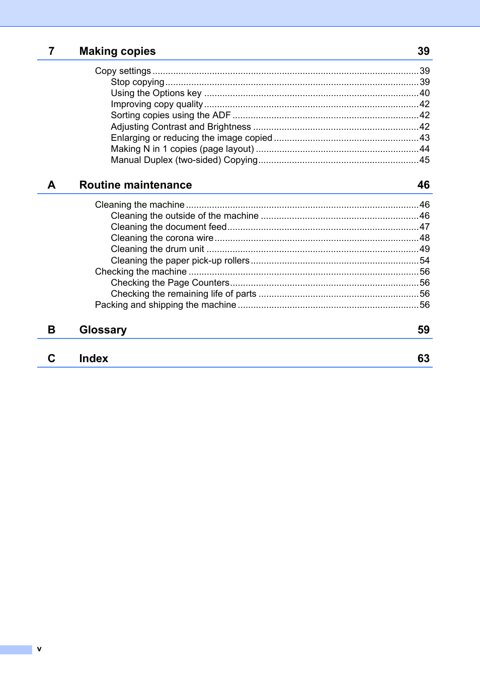 Brother FAX-2840 User Manual | Page 6 / 72