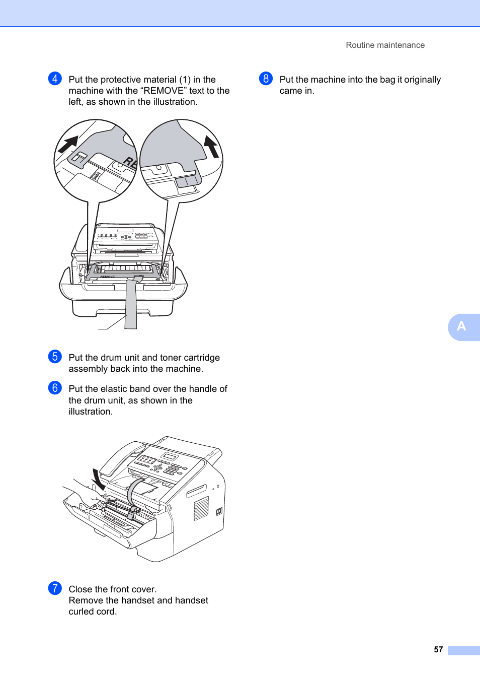 Brother FAX-2840 User Manual | Page 63 / 72