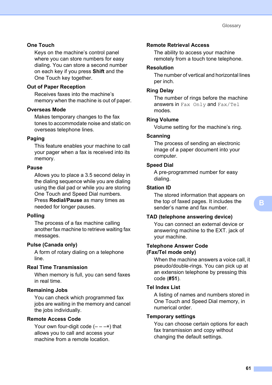 Brother FAX-2840 User Manual | Page 67 / 72