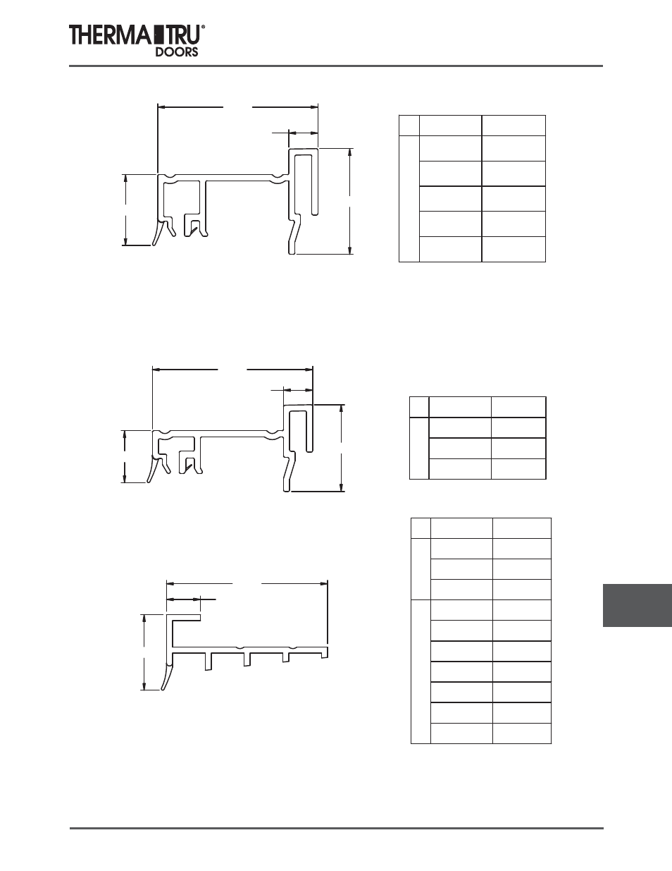 Door bottoms - sidelites | Therma-Tru COMP 13 Weatherstrip and Door Bottoms - U1 Revised User Manual | Page 5 / 6