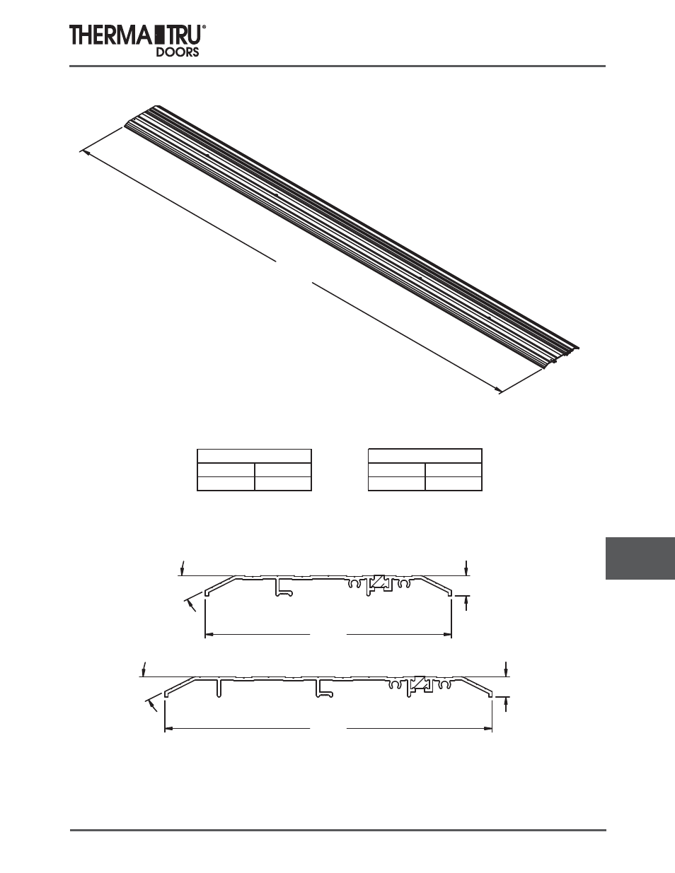 Public access sill - thermal break | Therma-Tru COMP 12 Sills - U1 Revised User Manual | Page 13 / 21