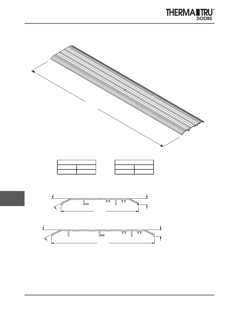 Public access sill - no thermal break | Therma-Tru COMP 12 Sills - U1 Revised User Manual | Page 14 / 21