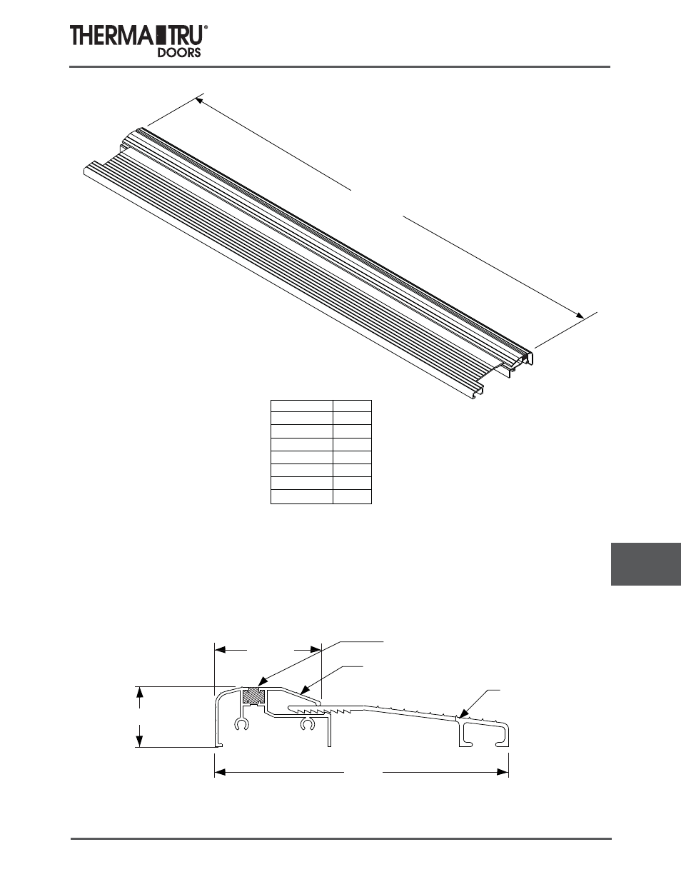 Adjusta-fit, 2 inswing sill | Therma-Tru COMP 12 Sills - U1 Revised User Manual | Page 15 / 21