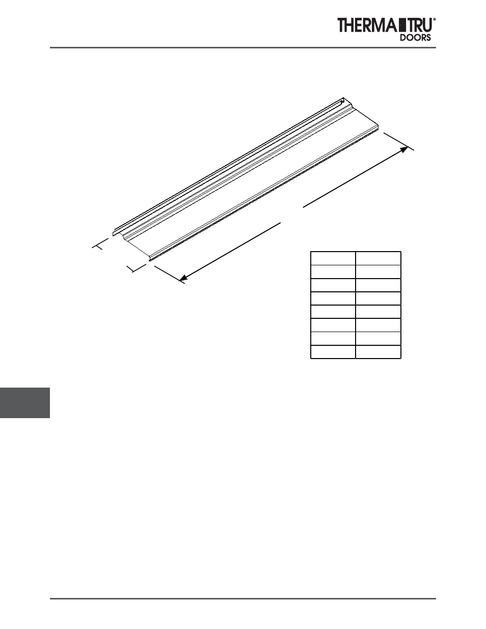 Basic fixed/moderate climate sill cover | Therma-Tru COMP 12 Sills - U1 Revised User Manual | Page 18 / 21