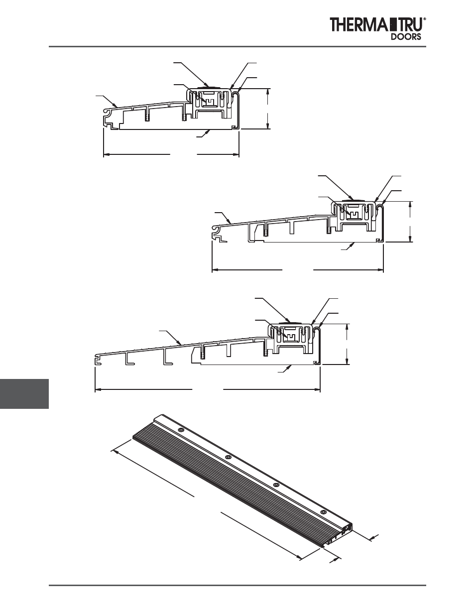 Basic composite inswing adjustable sill | Therma-Tru COMP 12 Sills - U1 Revised User Manual | Page 8 / 21