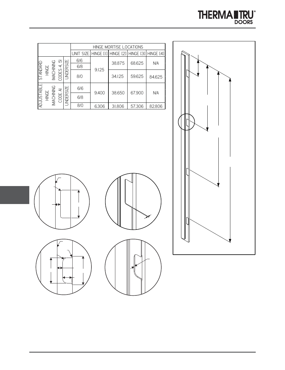 Side jambs | Therma-Tru COMP 10 Frame Parts - U1 Revised User Manual | Page 12 / 32