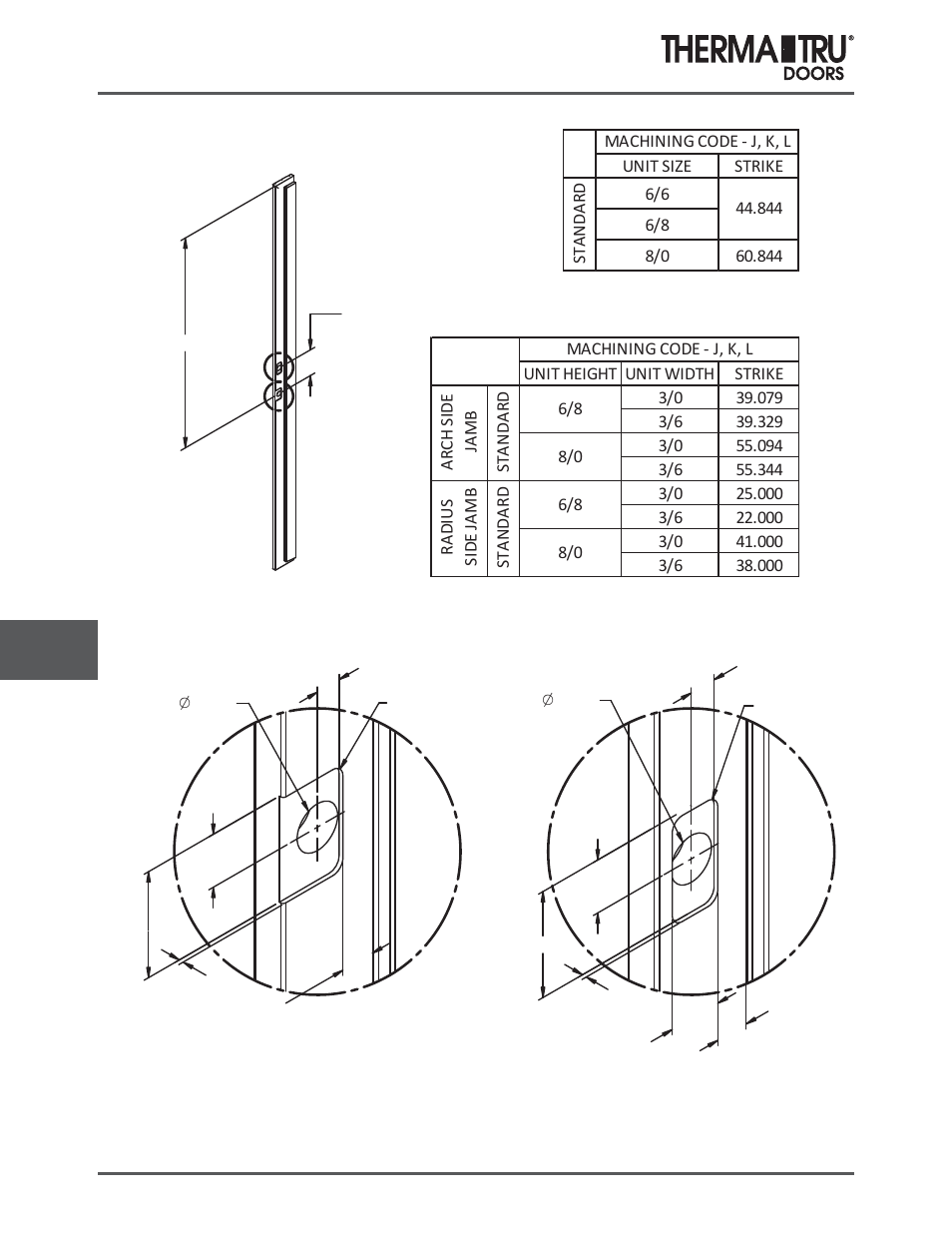 Side jambs | Therma-Tru COMP 10 Frame Parts - U1 Revised User Manual | Page 14 / 32