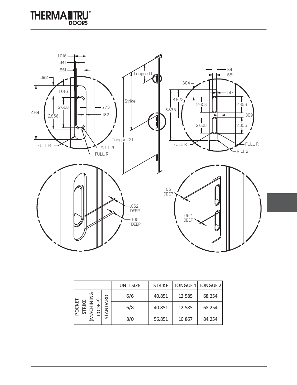 Side jambs | Therma-Tru COMP 10 Frame Parts - U1 Revised User Manual | Page 15 / 32