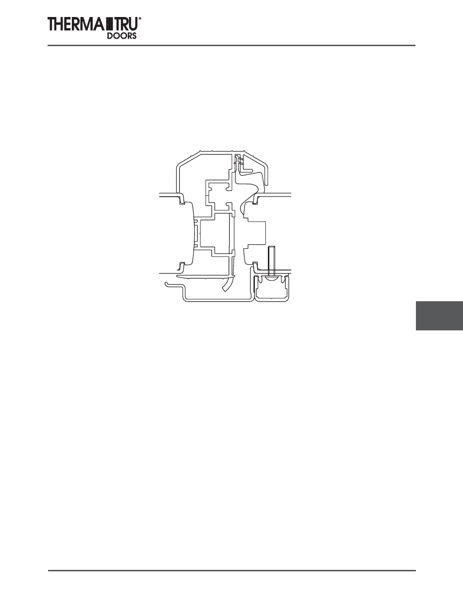 Astragal - outswing security cover | Therma-Tru COMP 10 Frame Parts - U1 Revised User Manual | Page 23 / 32