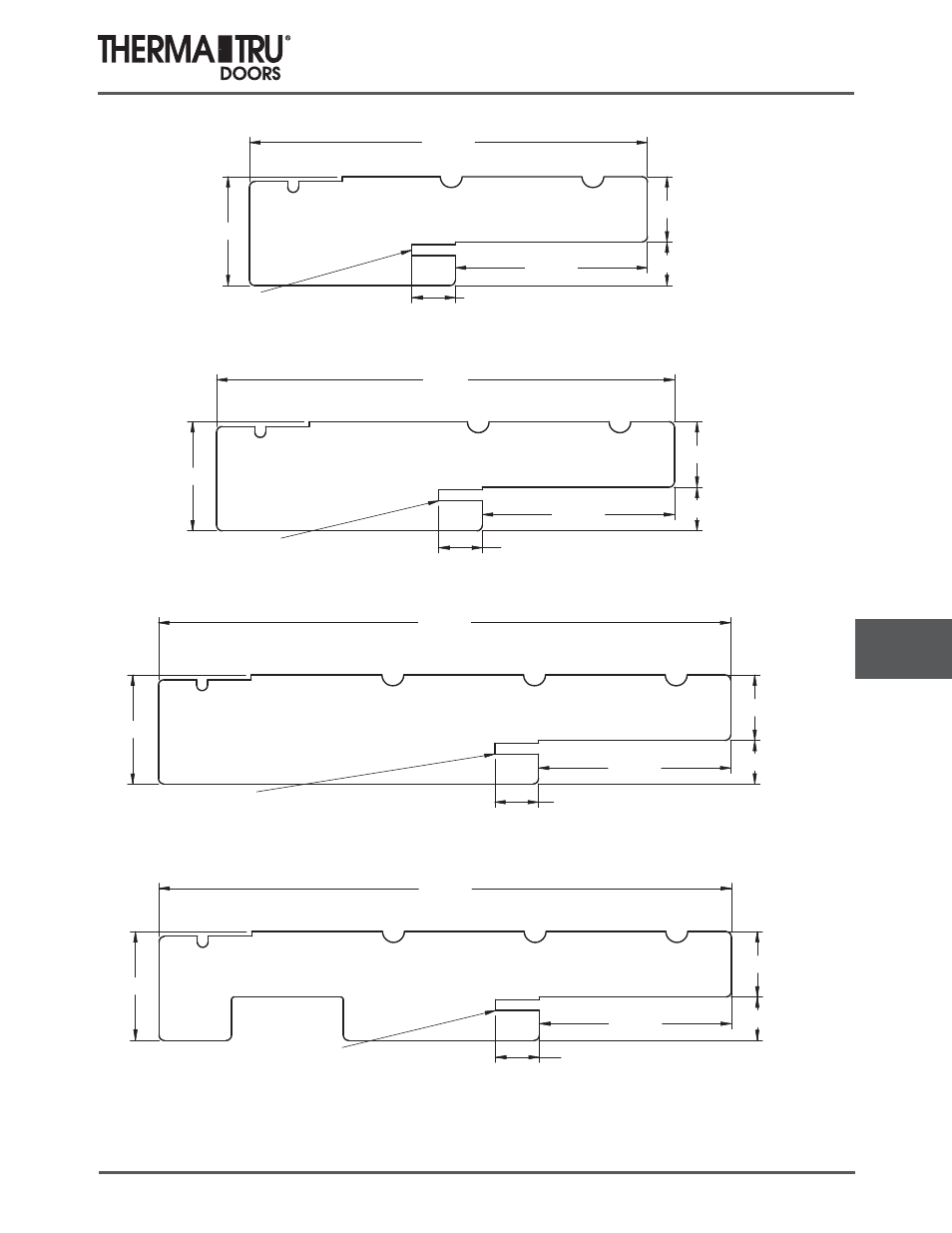 Jambs, 9/16" jambs, 1/4" jambs | 9/16" patio jambs (for sliding screens) | Therma-Tru COMP 10 Frame Parts - U1 Revised User Manual | Page 3 / 32