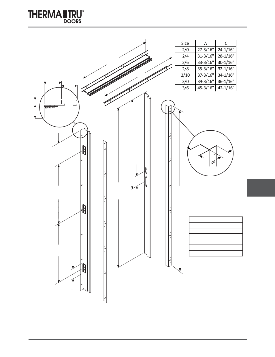 Undersize adjusta-fit, 2public access - inswing/outswing | Therma-Tru COMP 10 Frame Parts - U1 Revised User Manual | Page 31 / 32