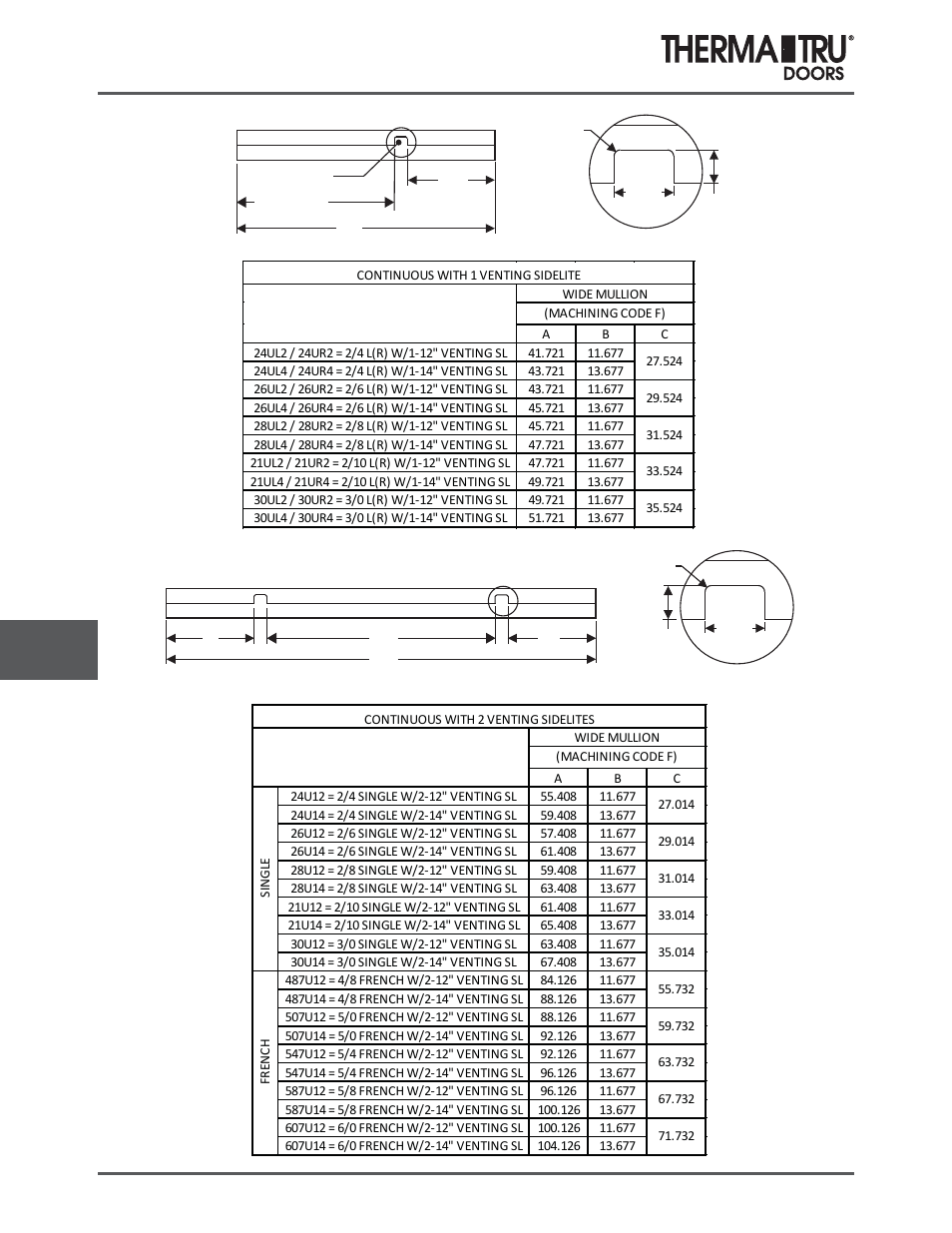 Head jambs | Therma-Tru COMP 10 Frame Parts - U1 Revised User Manual | Page 8 / 32
