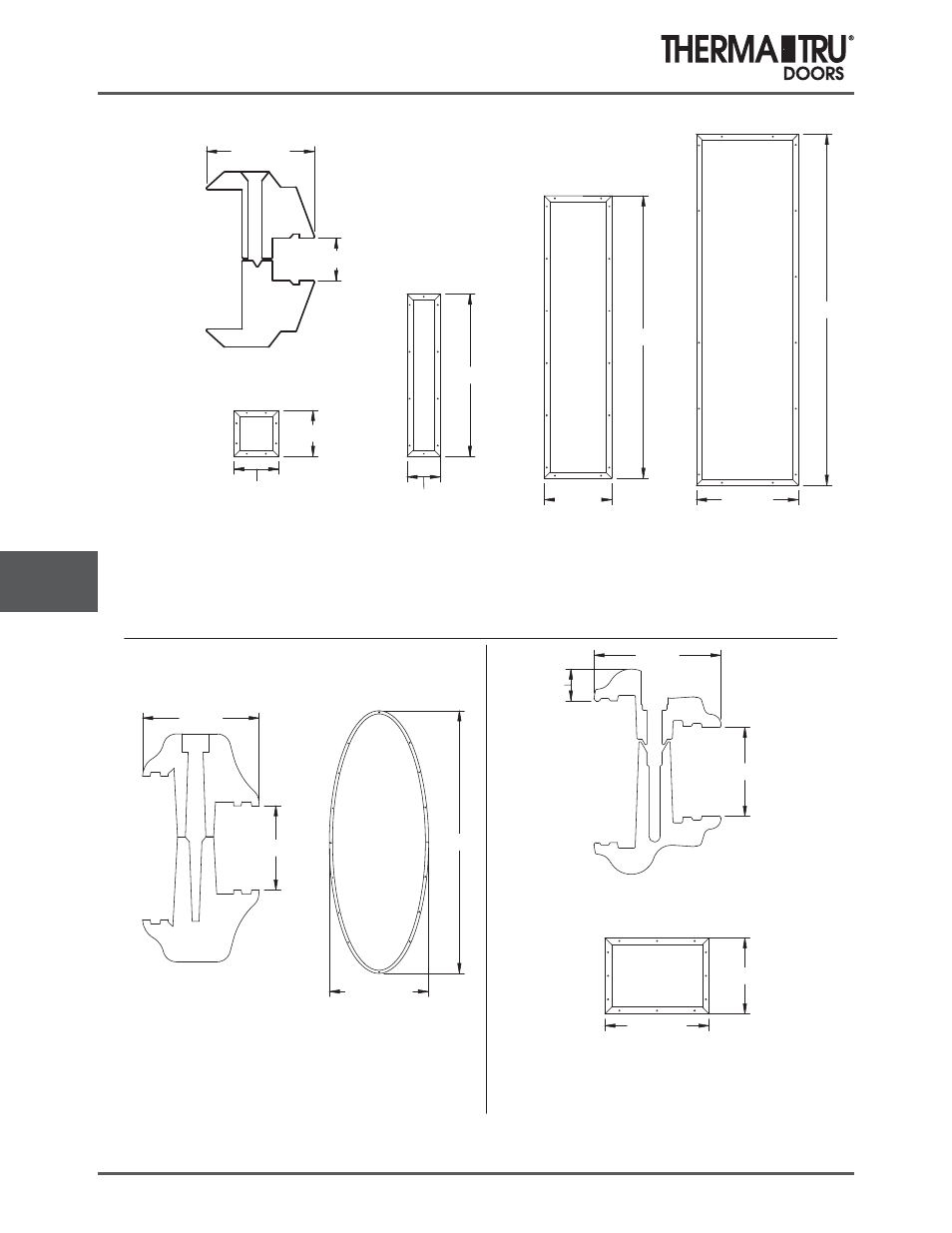 Frame profile | Therma-Tru COMP 9 Lite Frames and Glass Specs - U1 Revised User Manual | Page 10 / 24