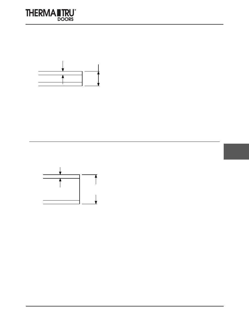 Transom glass sandwich thicknesses, Transom clear & low-e ig’s, Transom decorative ig’s | Therma-Tru COMP 9 Lite Frames and Glass Specs - U1 Revised User Manual | Page 17 / 24