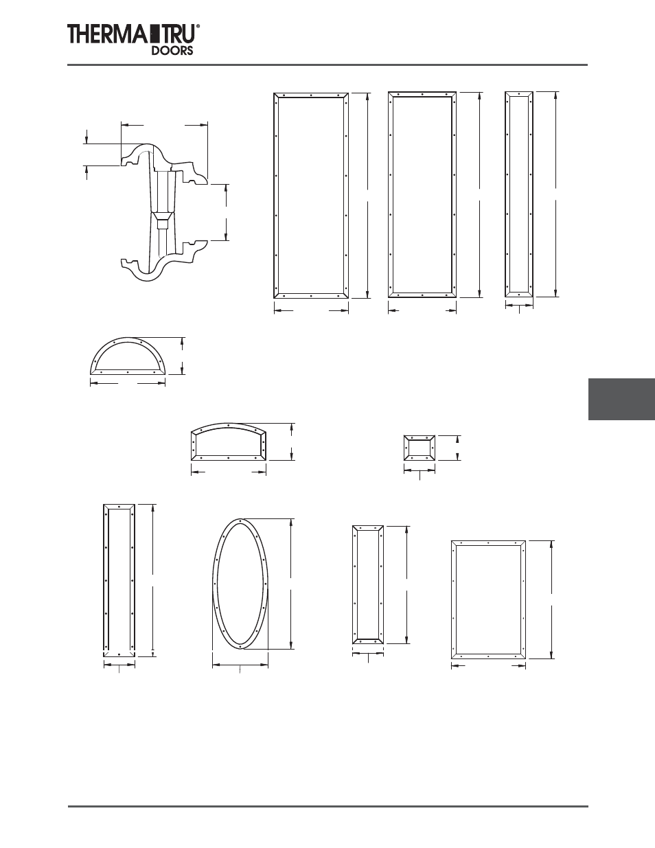 Fiber-classic, smooth-star, & steel lite frames, Frame profile, 2210a | Therma-Tru COMP 9 Lite Frames and Glass Specs - U1 Revised User Manual | Page 7 / 24