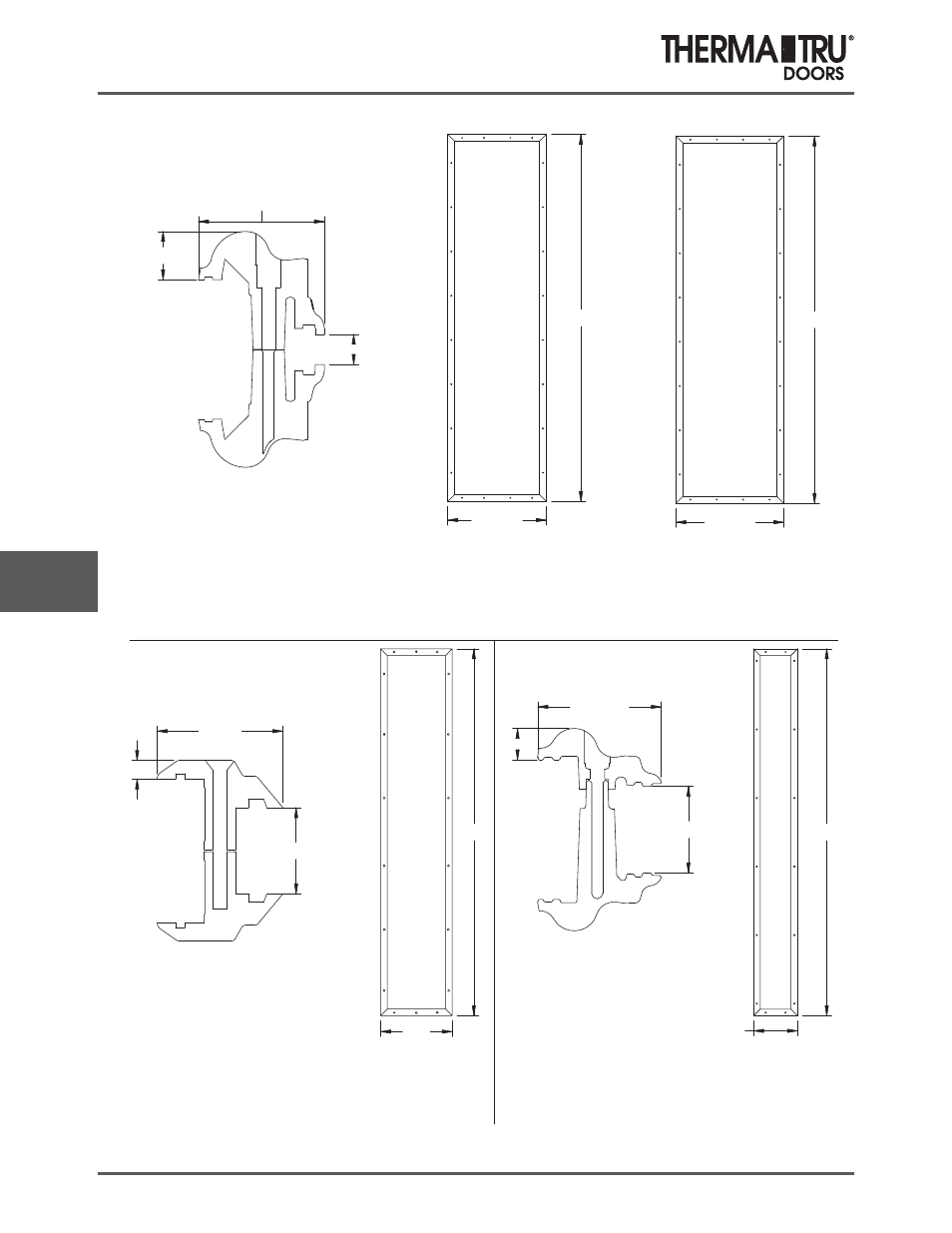 Fiber-classic, smooth-star, & steel lite frames, Frame profile | Therma-Tru COMP 9 Lite Frames and Glass Specs - U1 Revised User Manual | Page 8 / 24