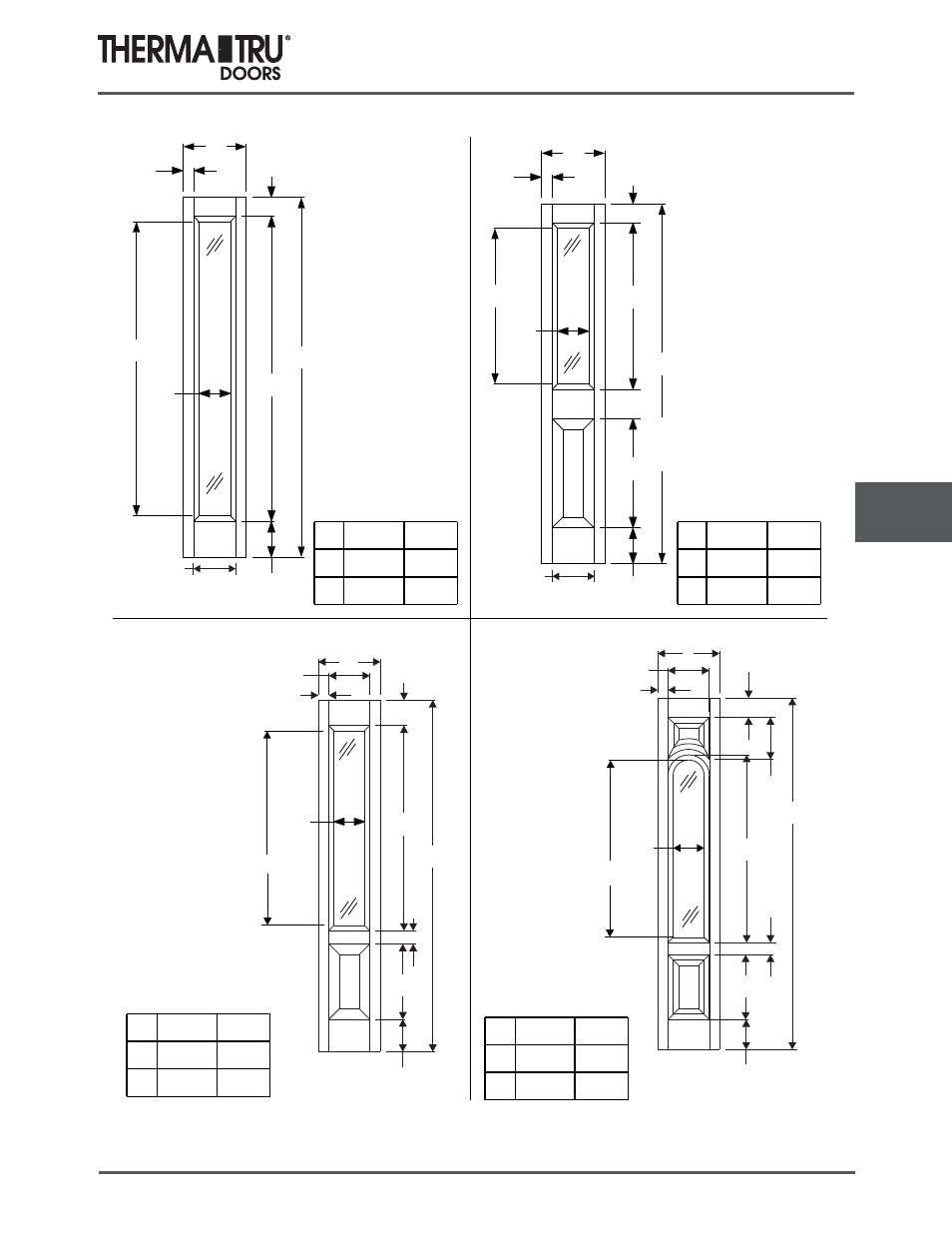 6/8 classic-craft oak sidelite | Therma-Tru COMP 8 Sidelite Panel Dimensions - U1 Revised User Manual | Page 11 / 32