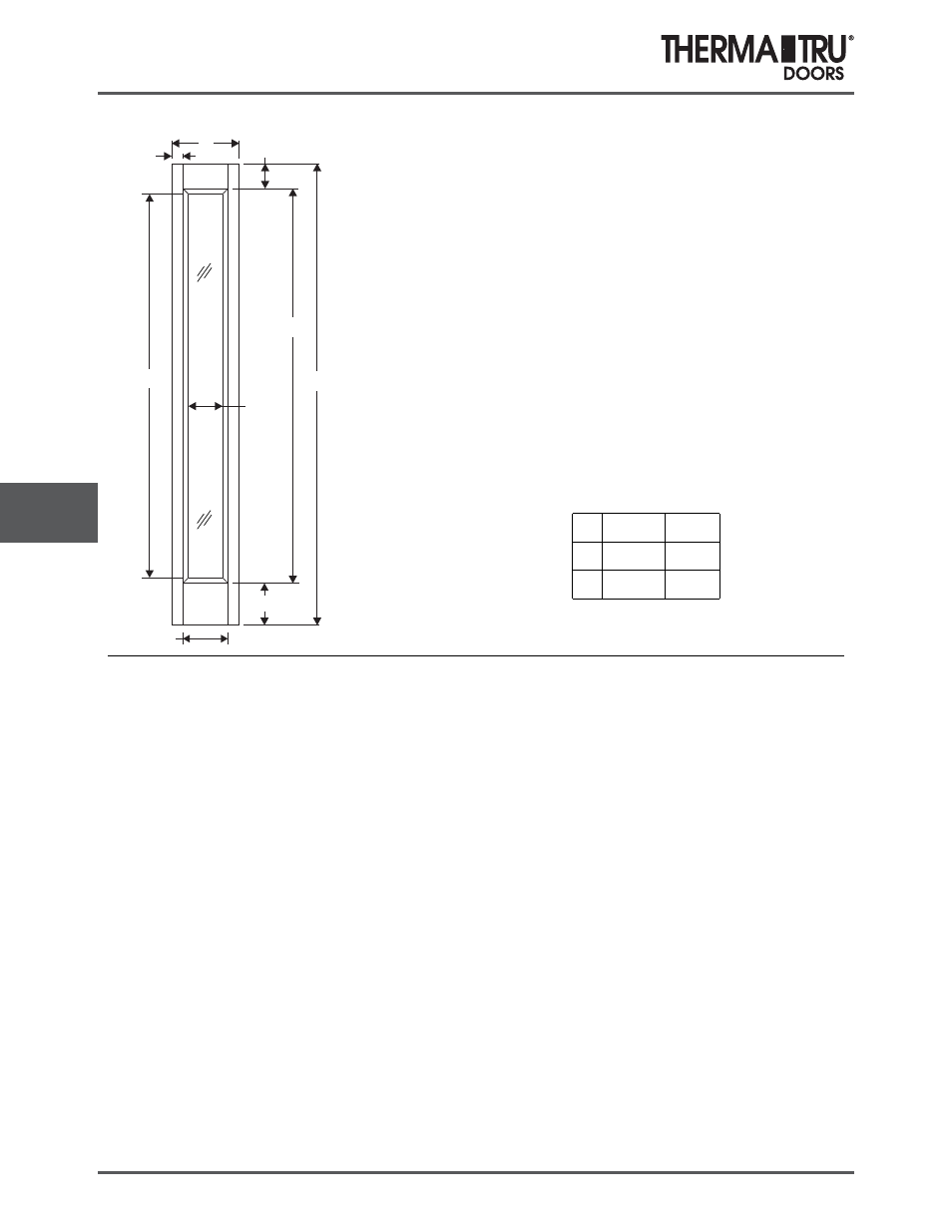 8/0 classic-craft rustic sidelites | Therma-Tru COMP 8 Sidelite Panel Dimensions - U1 Revised User Manual | Page 14 / 32