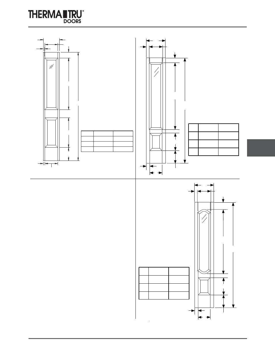 6/8 fiber-classic oak sidelites | Therma-Tru COMP 8 Sidelite Panel Dimensions - U1 Revised User Manual | Page 19 / 32