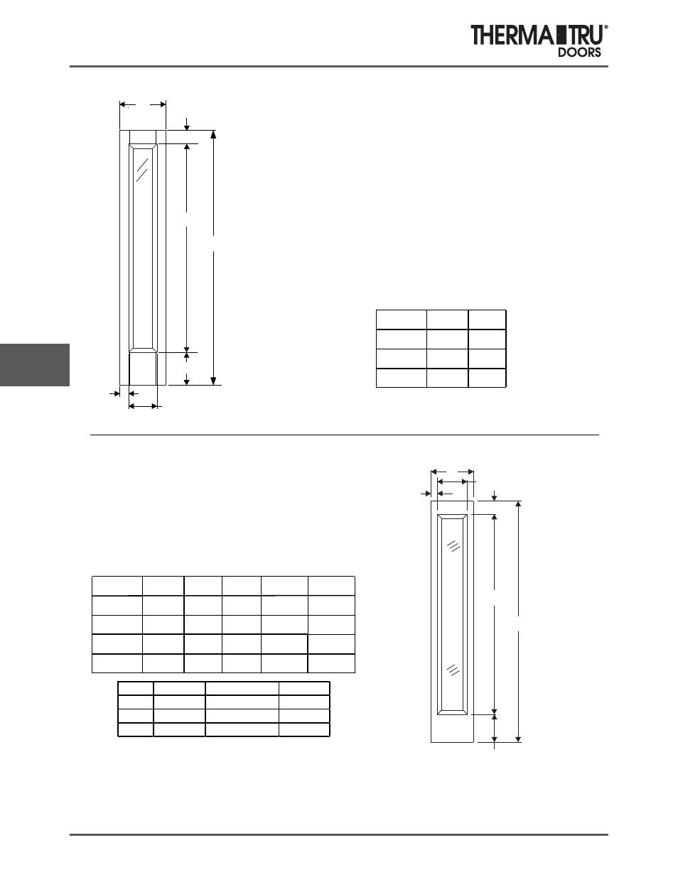 6/8 fiber-classic oak sidelites | Therma-Tru COMP 8 Sidelite Panel Dimensions - U1 Revised User Manual | Page 20 / 32