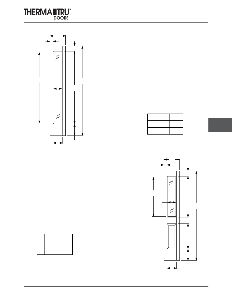 6/8 fiber-classic oak sidelites | Therma-Tru COMP 8 Sidelite Panel Dimensions - U1 Revised User Manual | Page 21 / 32