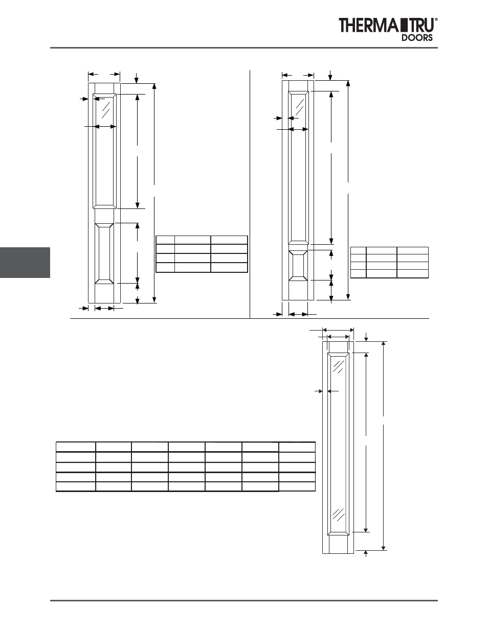8/0 fiber-classic oak sidelites | Therma-Tru COMP 8 Sidelite Panel Dimensions - U1 Revised User Manual | Page 22 / 32