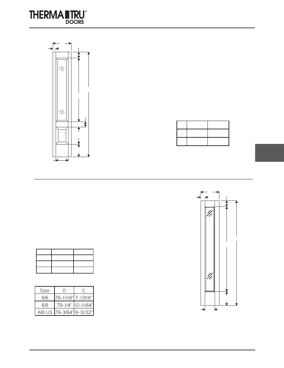 6/8 smooth-star sidelites | Therma-Tru COMP 8 Sidelite Panel Dimensions - U1 Revised User Manual | Page 27 / 32
