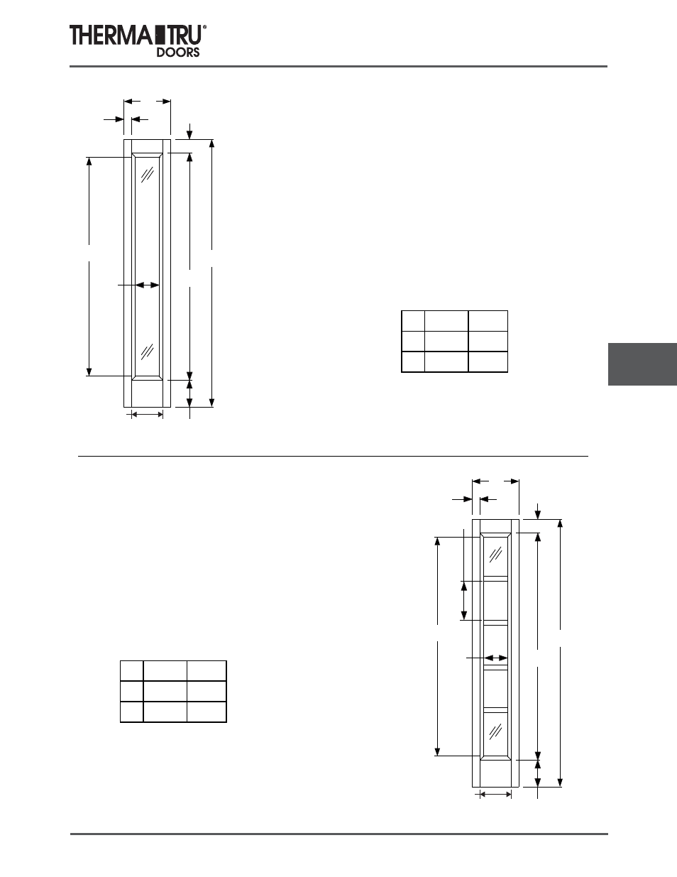 6/8 classic-craft american style sidelites | Therma-Tru COMP 8 Sidelite Panel Dimensions - U1 Revised User Manual | Page 3 / 32