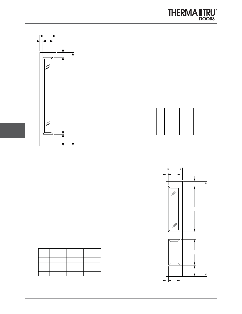 6/8 steel sidelites | Therma-Tru COMP 8 Sidelite Panel Dimensions - U1 Revised User Manual | Page 30 / 32
