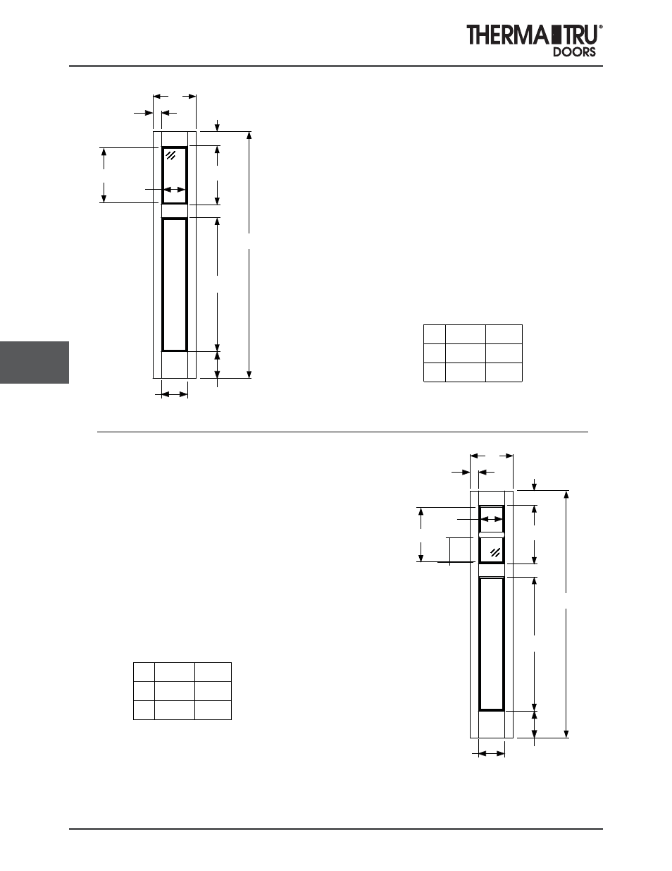 6/8 classic-craft american style sidelites | Therma-Tru COMP 8 Sidelite Panel Dimensions - U1 Revised User Manual | Page 4 / 32