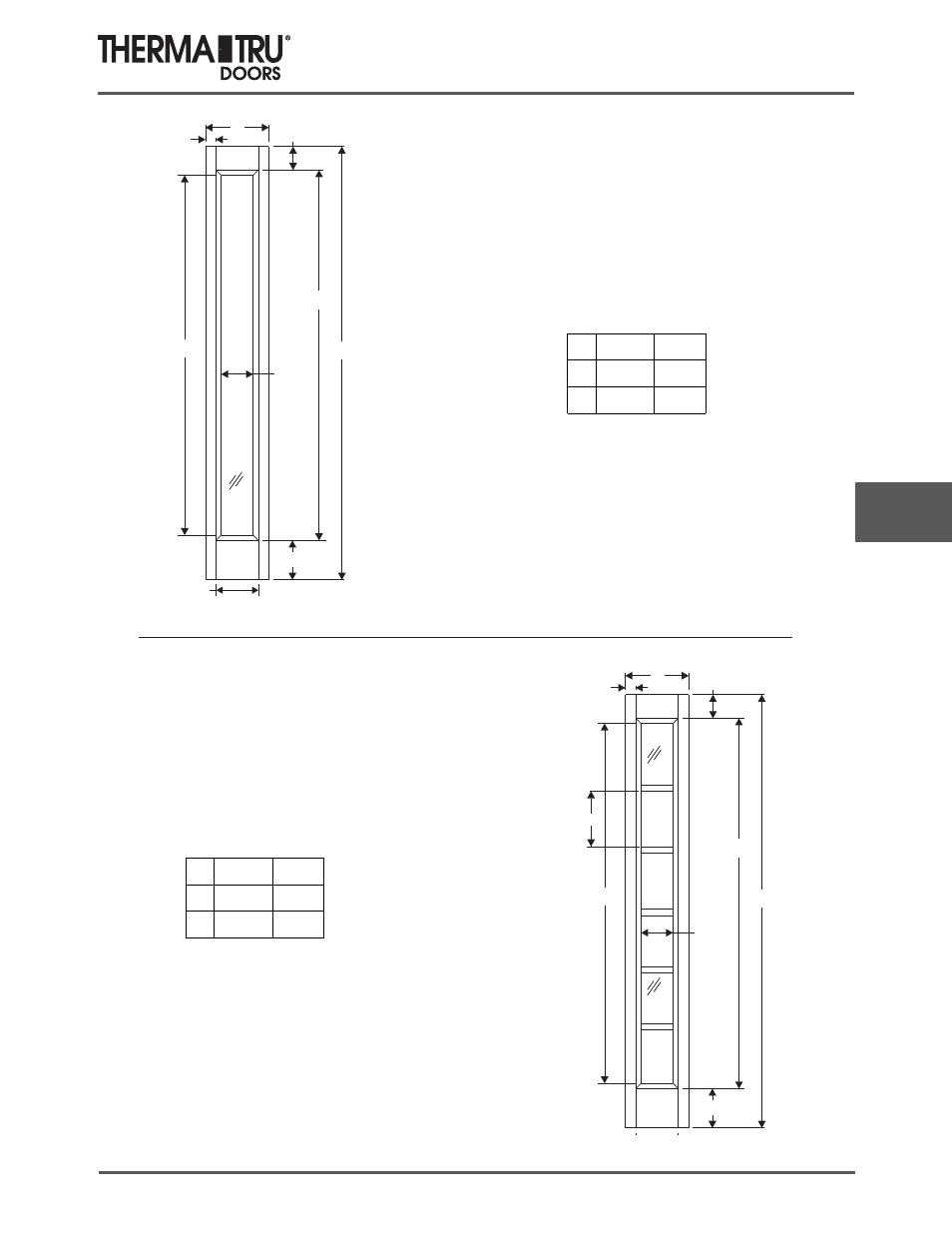 8/0 classic-craft american style sidelites | Therma-Tru COMP 8 Sidelite Panel Dimensions - U1 Revised User Manual | Page 5 / 32