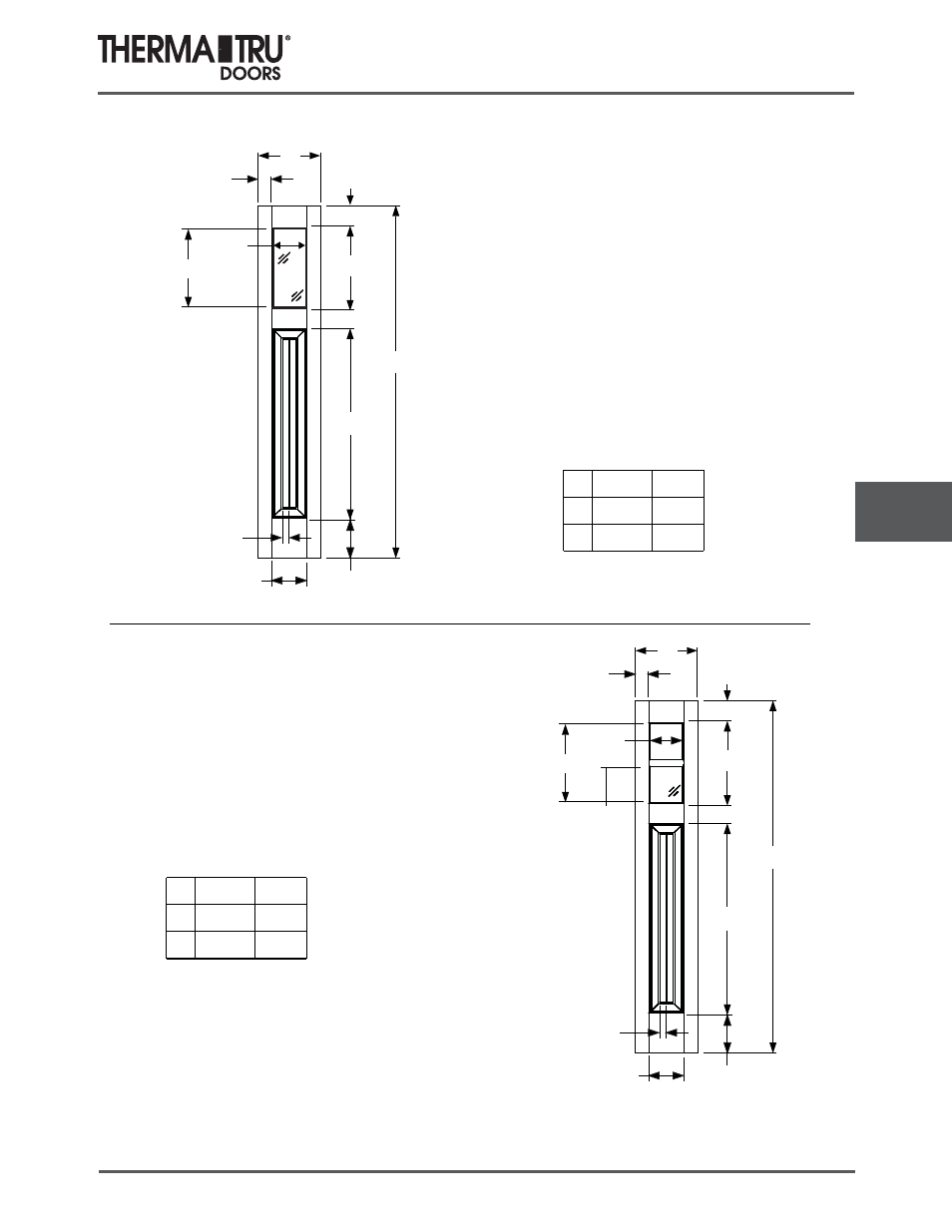 6/8 classic-craft canvas sidelites | Therma-Tru COMP 8 Sidelite Panel Dimensions - U1 Revised User Manual | Page 7 / 32