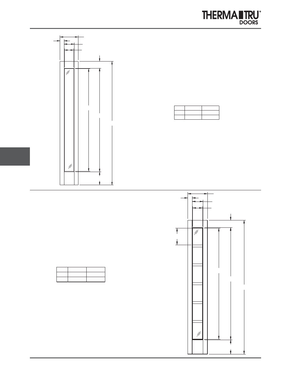 8/0 classic-craft canvas sidelites | Therma-Tru COMP 8 Sidelite Panel Dimensions - U1 Revised User Manual | Page 8 / 32