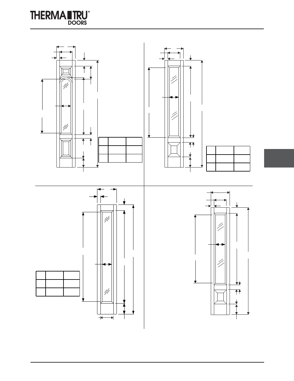6/8 classic-craft mahogany sidelites | Therma-Tru COMP 8 Sidelite Panel Dimensions - U1 Revised User Manual | Page 9 / 32