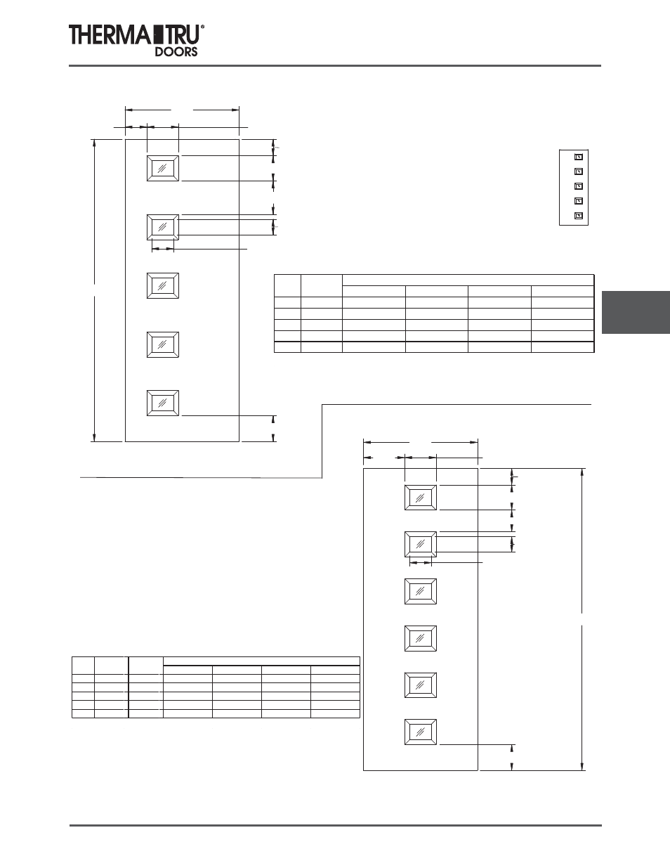 8/0 pulse doors | Therma-Tru COMP 7 Pulse Door Sidelite Panel Dimensions - U1 Revised User Manual | Page 13 / 20