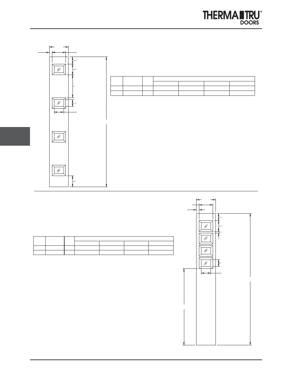 8/0 pulse sidelites | Therma-Tru COMP 7 Pulse Door Sidelite Panel Dimensions - U1 Revised User Manual | Page 18 / 20