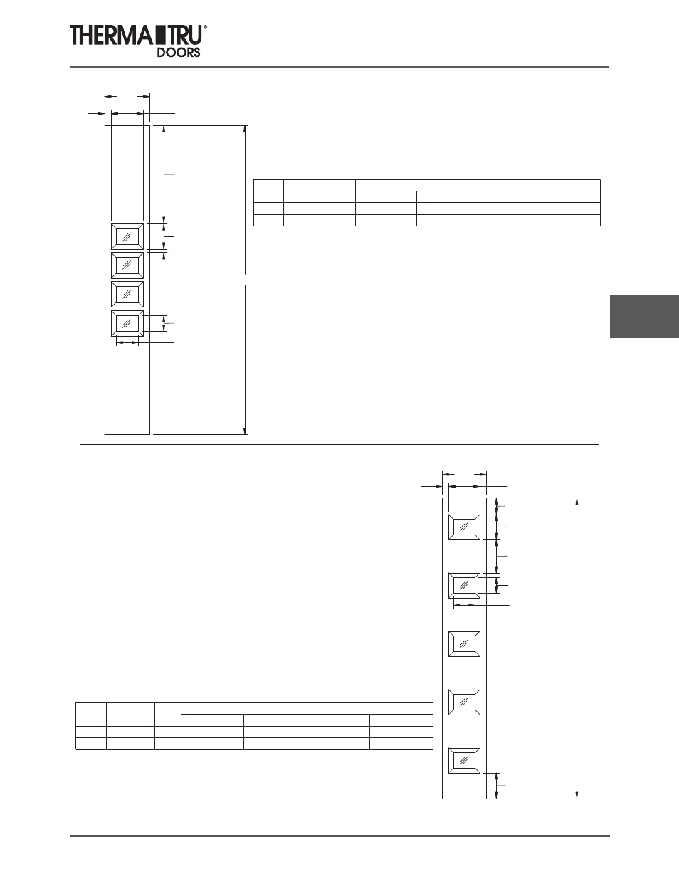 8/0 pulse sidelites | Therma-Tru COMP 7 Pulse Door Sidelite Panel Dimensions - U1 Revised User Manual | Page 19 / 20