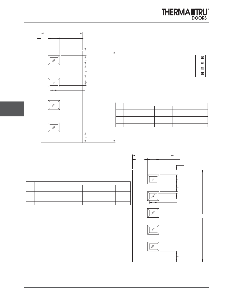 6/8 pulse doors | Therma-Tru COMP 7 Pulse Door Sidelite Panel Dimensions - U1 Revised User Manual | Page 6 / 20