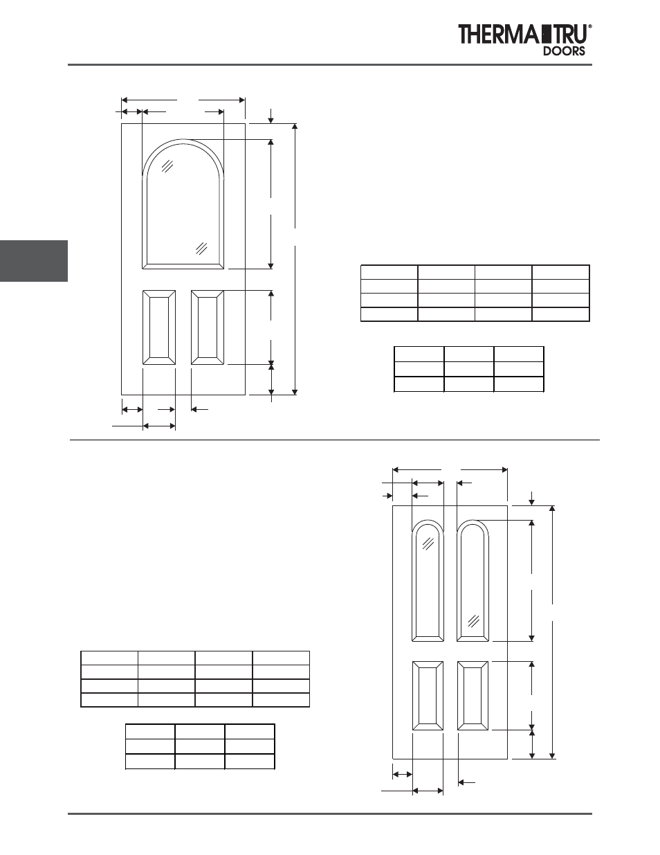 6/8 steel entry doors | Therma-Tru COMP 6 Steel Door Panel Dimensions - U1 Revised User Manual | Page 10 / 25