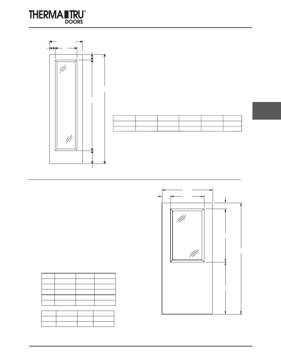 6/8 steel entry doors | Therma-Tru COMP 6 Steel Door Panel Dimensions - U1 Revised User Manual | Page 11 / 25