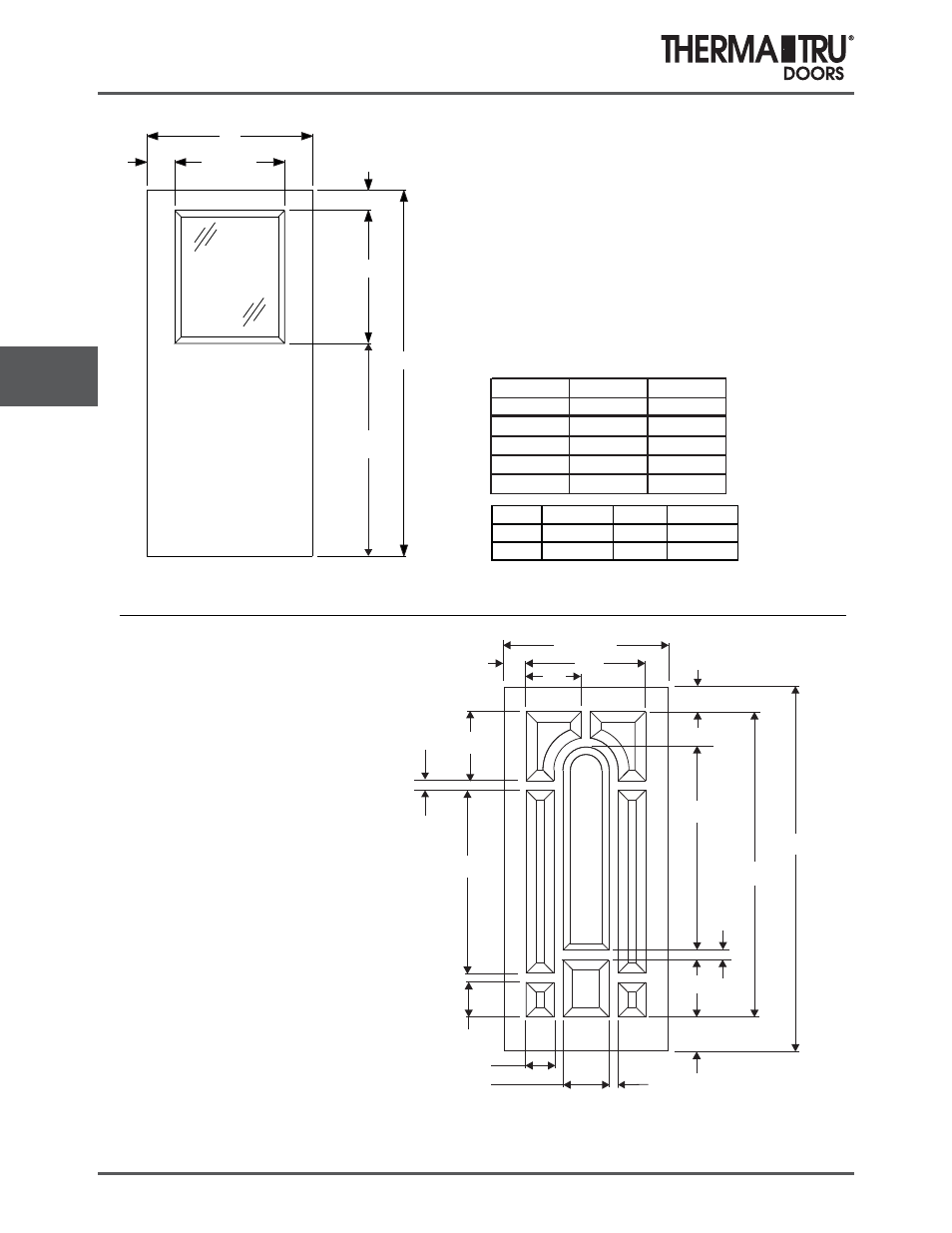 6/8 steel entry doors | Therma-Tru COMP 6 Steel Door Panel Dimensions - U1 Revised User Manual | Page 12 / 25