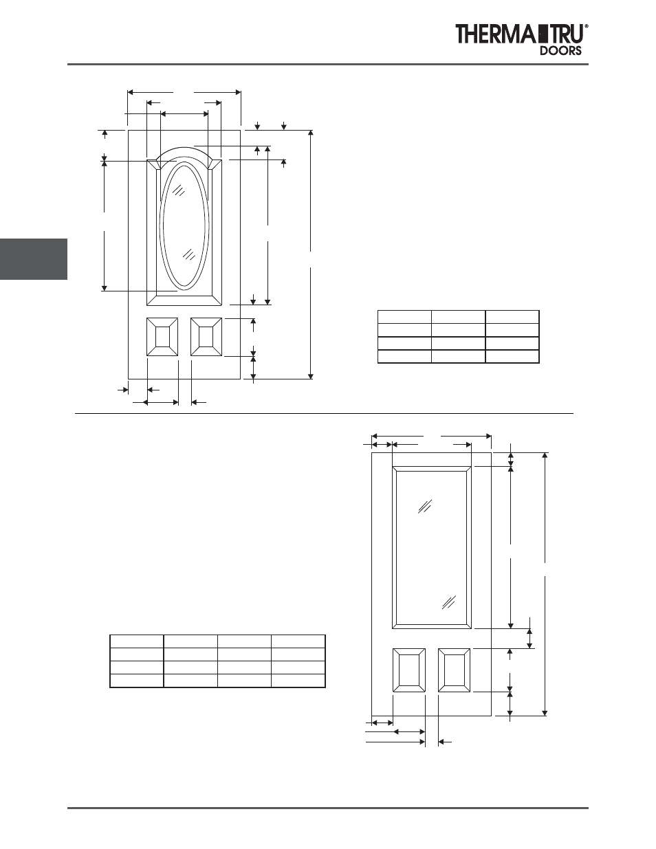 6/8 steel entry doors | Therma-Tru COMP 6 Steel Door Panel Dimensions - U1 Revised User Manual | Page 14 / 25