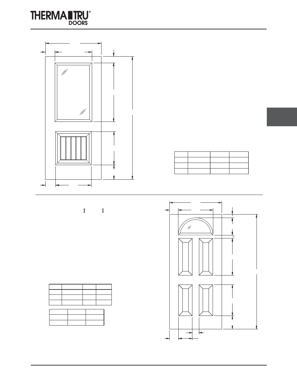 6/8 steel entry doors | Therma-Tru COMP 6 Steel Door Panel Dimensions - U1 Revised User Manual | Page 17 / 25