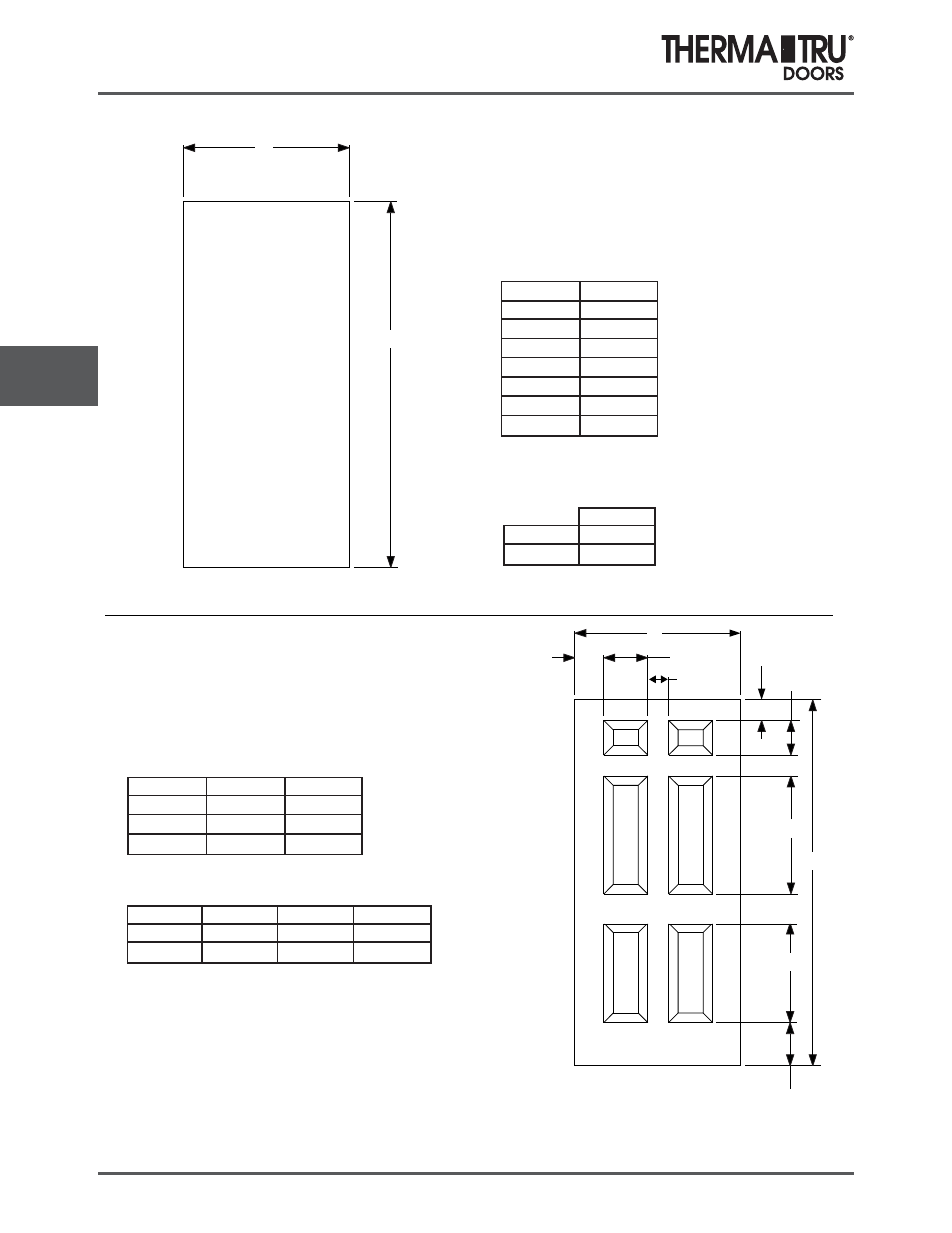 6/8 steel edge doors | Therma-Tru COMP 6 Steel Door Panel Dimensions - U1 Revised User Manual | Page 22 / 25