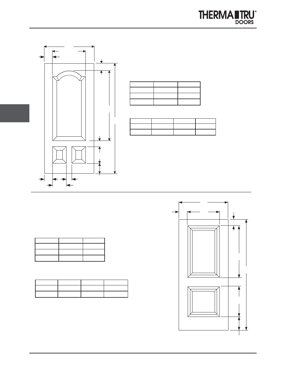 6/8 steel edge doors | Therma-Tru COMP 6 Steel Door Panel Dimensions - U1 Revised User Manual | Page 24 / 25
